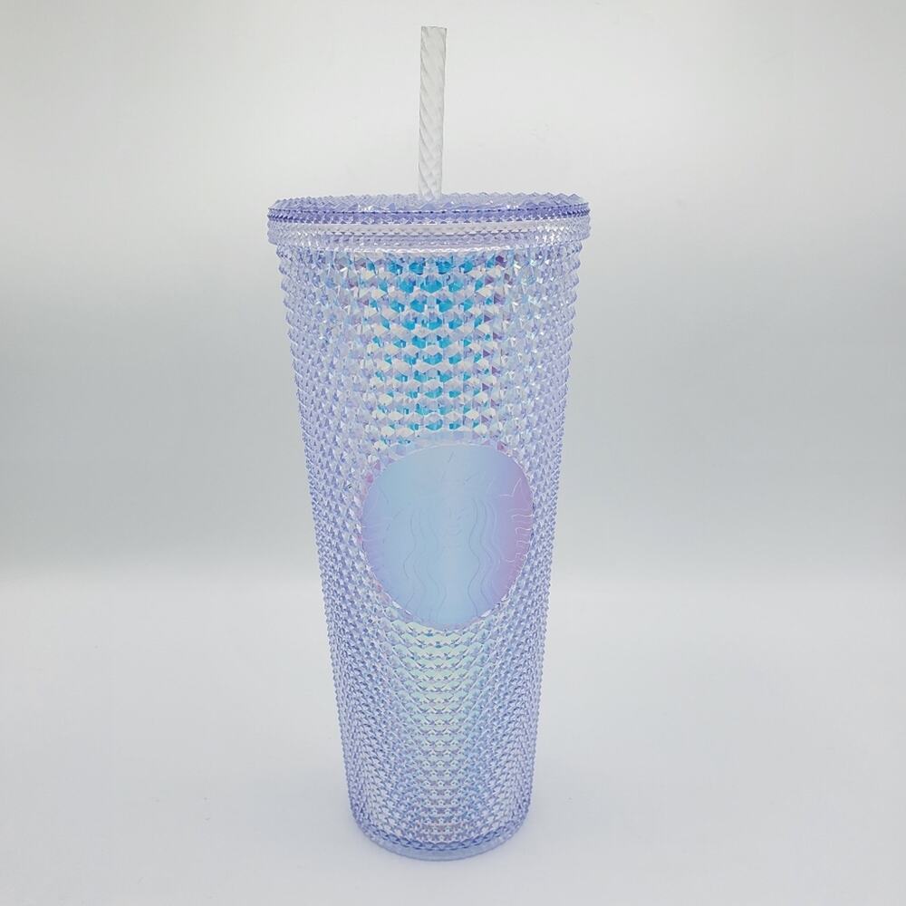 Starbucks OG Unicorn Studded Venti Tumbler Cold Cup Iridescent Silver Straw